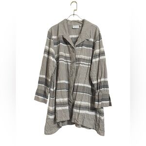 Habitat Beige White & Grey Striped Cotton Tunic
